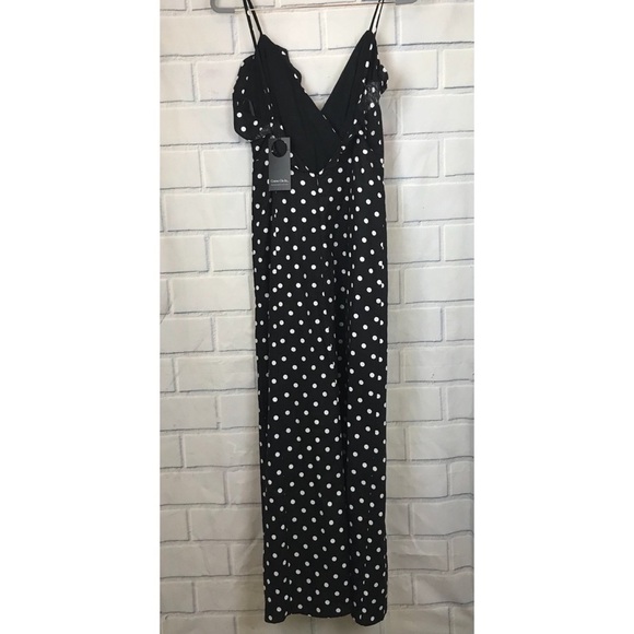 Privacy Please High Slit Black Polka Dot Dress - Picture 8 of 8